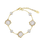 White shell pearl bracelet