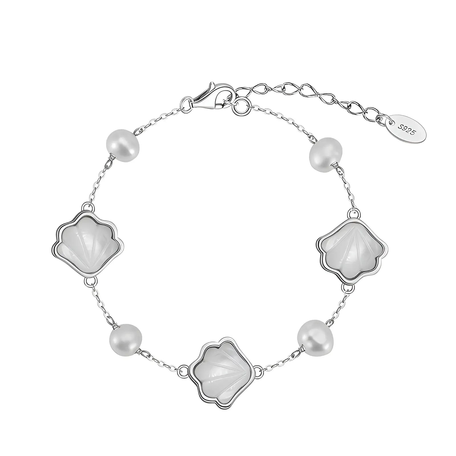 White shell pearl bracelet